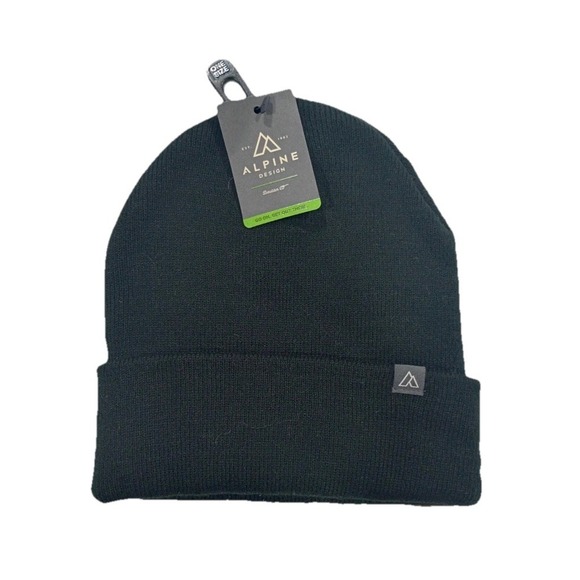 Alpine Design Other - NEW Alpine Design Black Adult Brushed Fleece‎ Beanie One Size